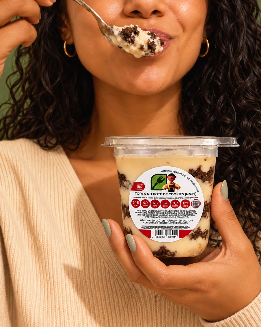 Sobremesa de cookies Nowheat no pote