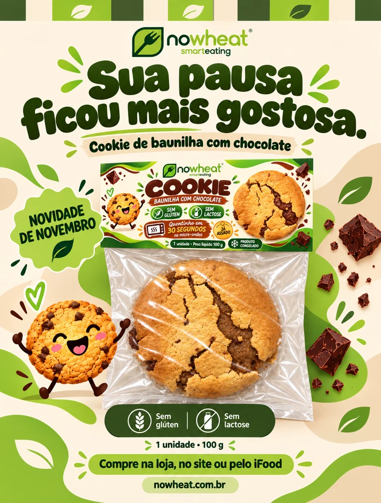 Uma pausa com cookie de baunilha — arte oficial Nowheat
