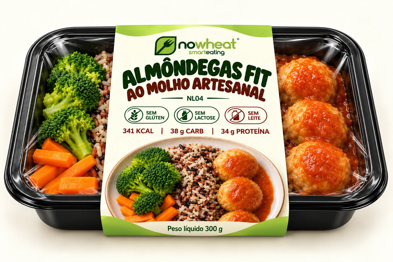 Almôndegas fit — produto sem glúten Nowheat