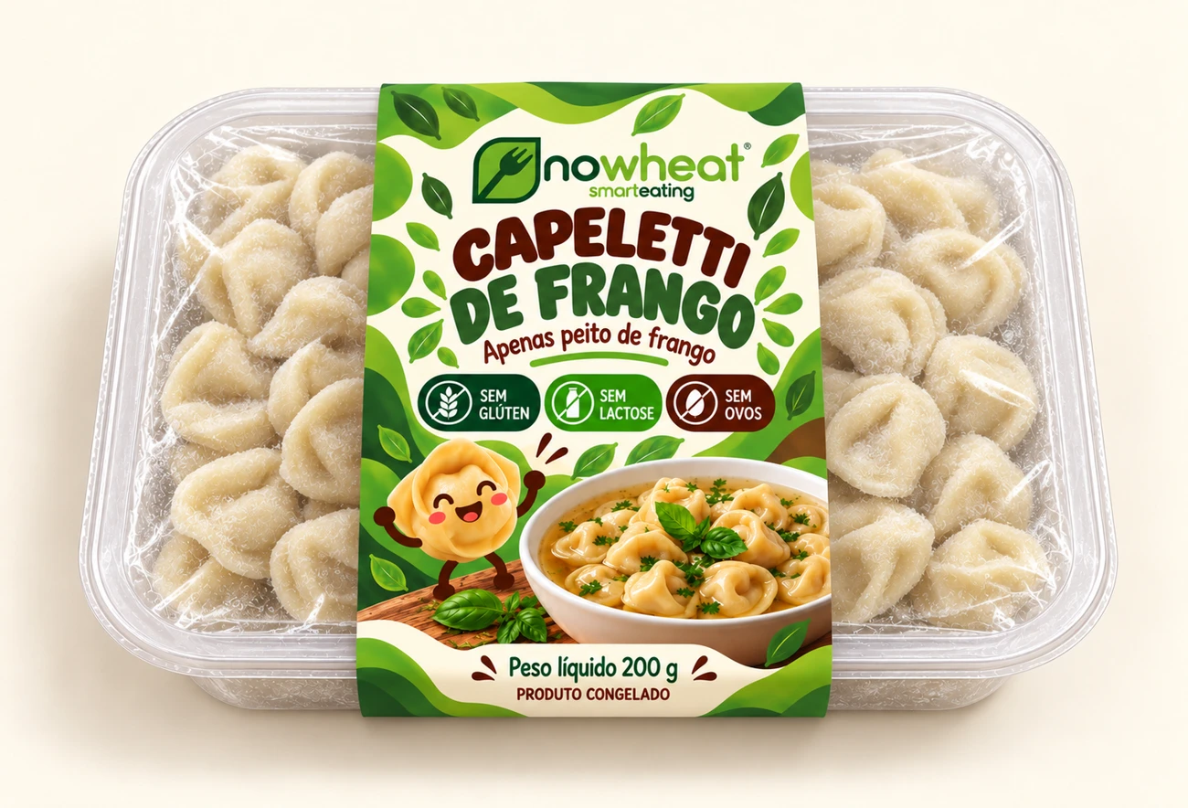 Capeletti de frango — produto sem glúten Nowheat