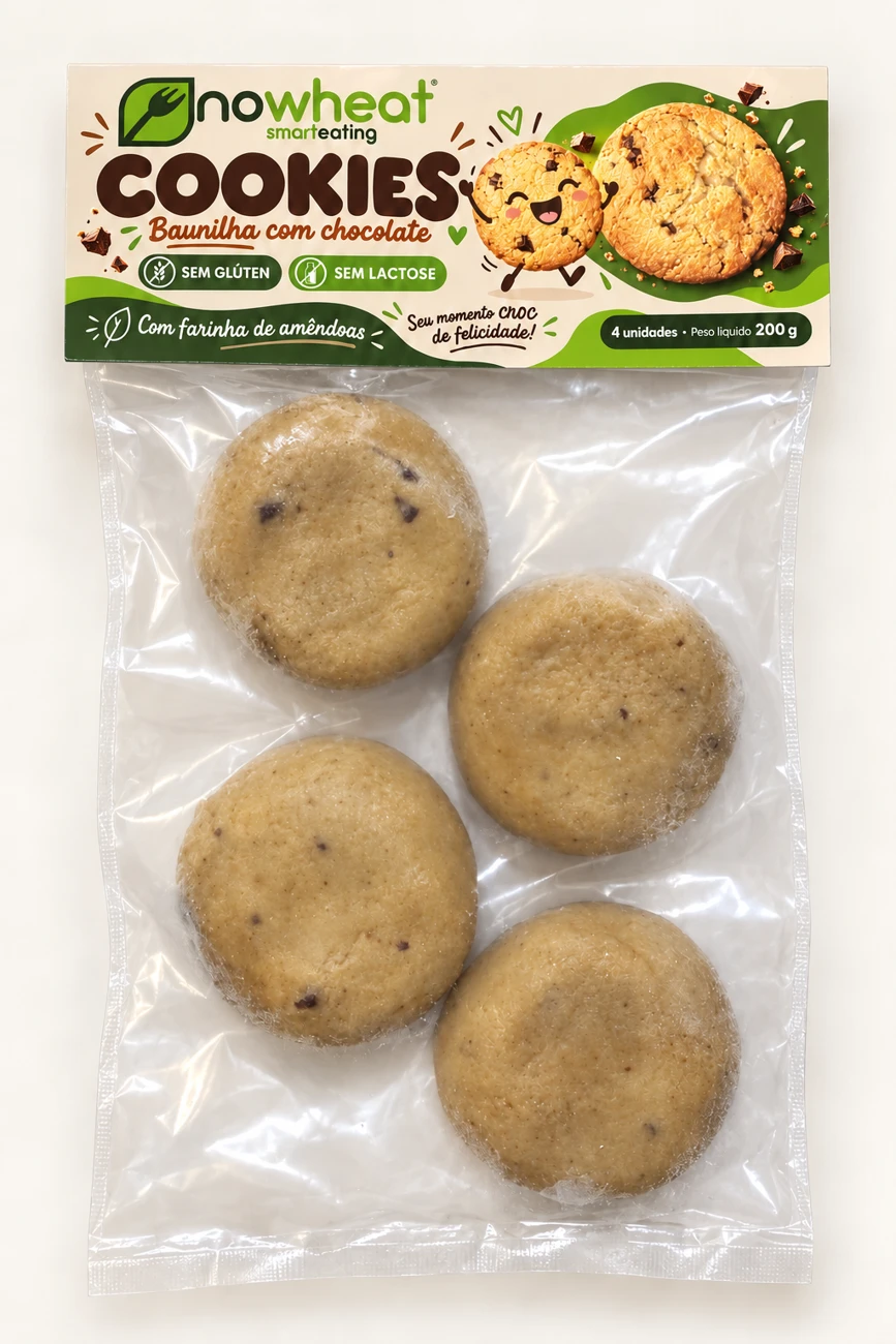 Cookies para assar — produto sem glúten Nowheat