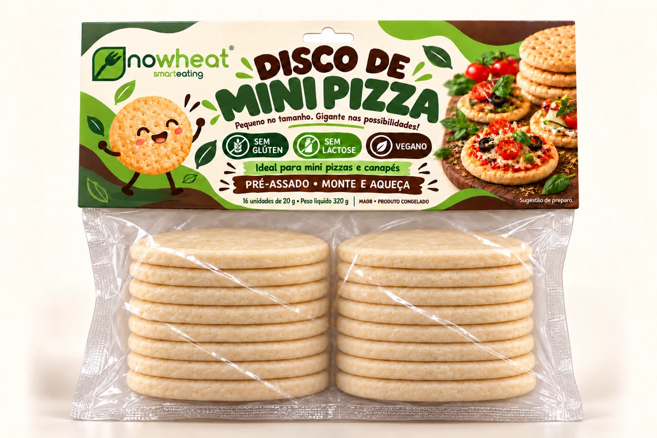 Disco de minipizza — produto sem glúten Nowheat