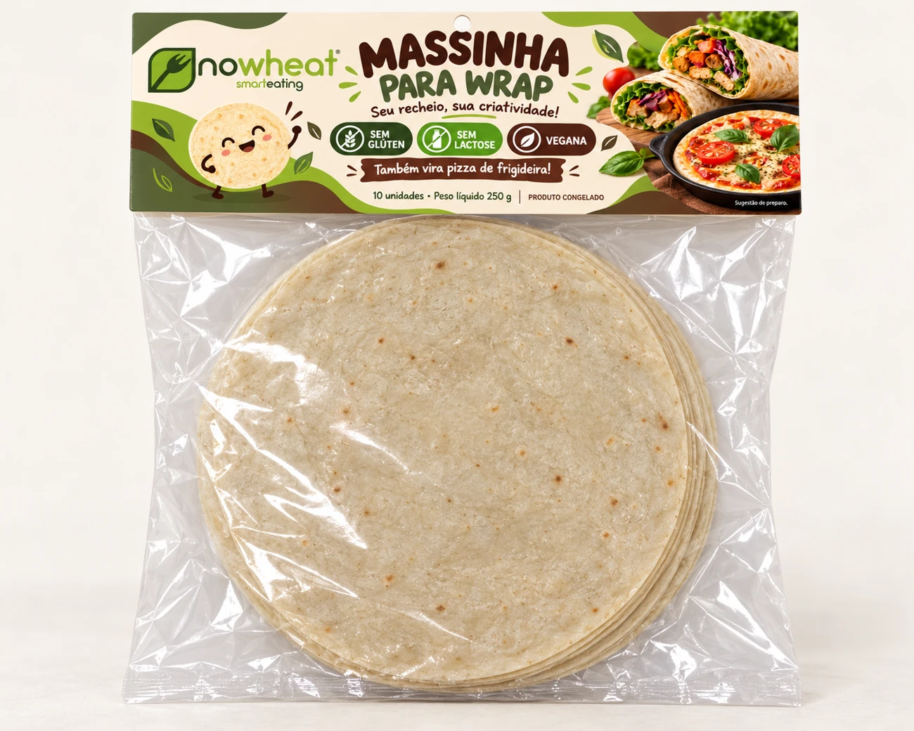 Massinha para wrap — produto sem glúten Nowheat