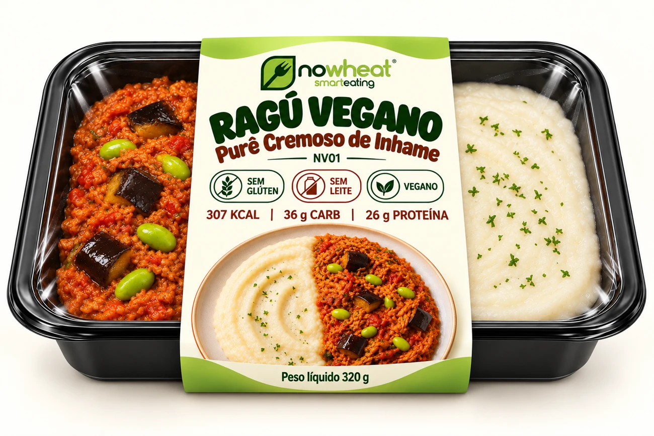 Ragú vegano — produto sem glúten Nowheat