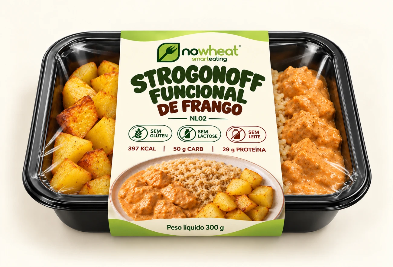 Strogonoff funcional — produto sem glúten Nowheat