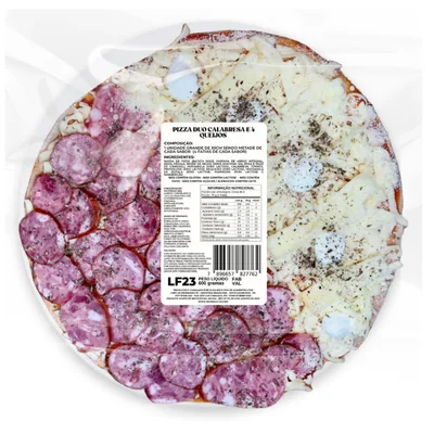 Pizza duo calabresa e queijos