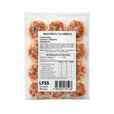 Mini pizza calabresa