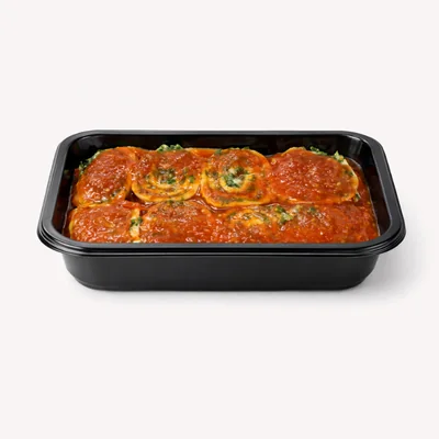 Rondelli de espinafre molho de tomate