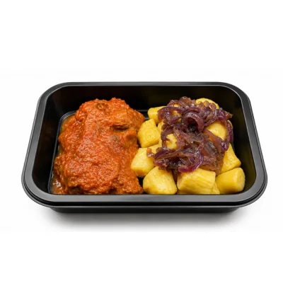 Nhoque de moranga com carne ao molho