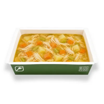 Canja de galinha com batata e cenoura